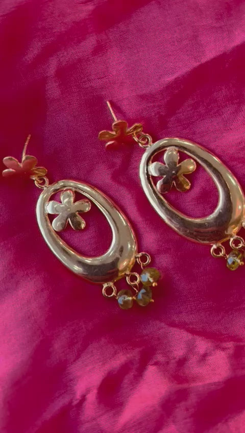 JaipurWala Natural Peridot Gemstone Earrings For Women | Peridot birthstone for August | Birthstone for August | Peridot Earring for August
