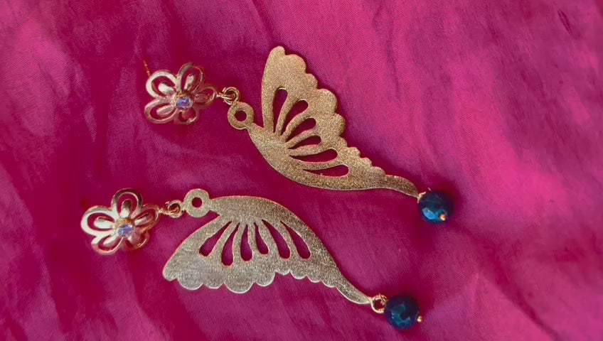 JaipurWala Natural Sapphire Gemstone Earrings for Women | Birthstone for sapphire | September birthstone Sapphire  